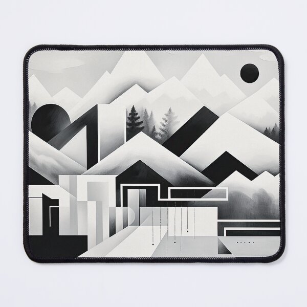 Item preview, Explore "Simplistic & Minimalistic Snowy Winter Alps" with Bauhaus Flair designed and sold by ArtificialGenes.