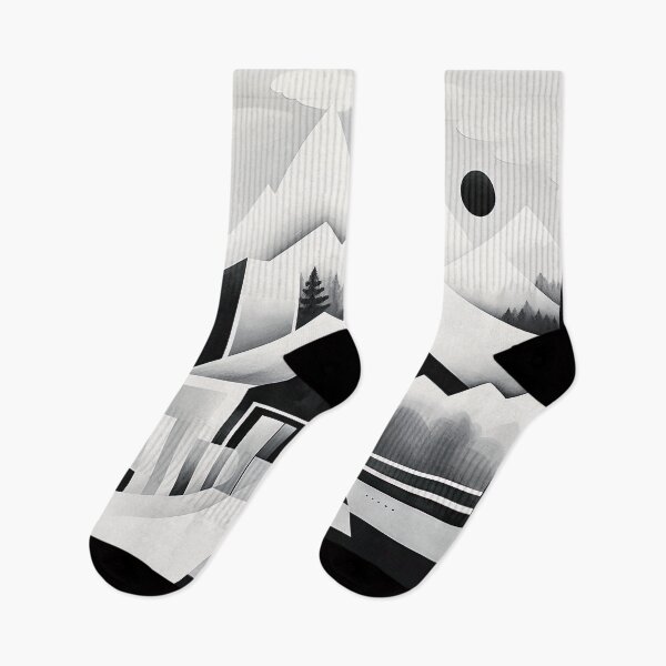Item preview, Explore "Simplistic & Minimalistic Snowy Winter Alps" with Bauhaus Flair designed and sold by ArtificialGenes.
