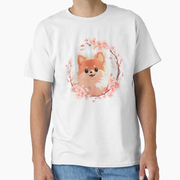 Artikel-Vorschau von Anime Cherry Blossom Pomeranian Welpe, designt und verkauft von BadLuckByDesign.