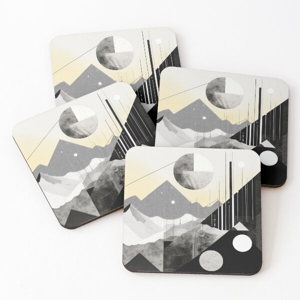 Artikelvorschau, Entdecken Sie "Simplistic & Minimalistic Snowy Winter Alps" mit Bauhaus-Flair entworfen und verkauft von ArtificialGenes.