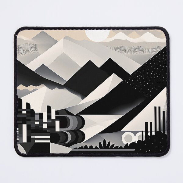 Item preview, Explore "Simplistic & Minimalistic Snowy Winter Alps" with Bauhaus Flair designed and sold by ArtificialGenes.
