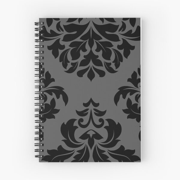 Aperçu de l'œuvre Grand Damassé Gris Foncé 2 créée et vendue par Pixels2Patterns.