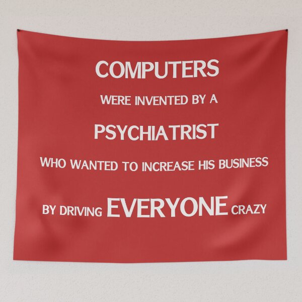 Item preview, Computers drive people crazy (in white) designed and sold by sparkysrandom.