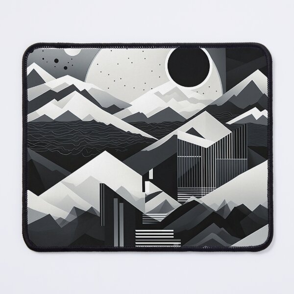 Item preview, Explore "Simplistic & Minimalistic Snowy Winter Alps" with Bauhaus Flair designed and sold by ArtificialGenes.