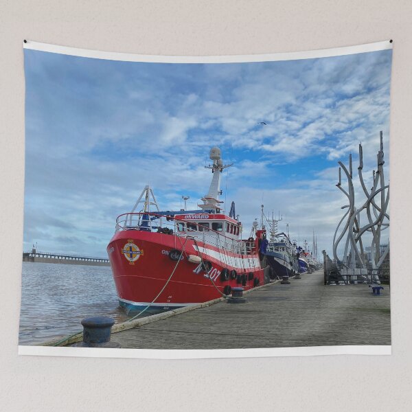 Item preview, Fishing Boats safely in port designed and sold by Violaman.