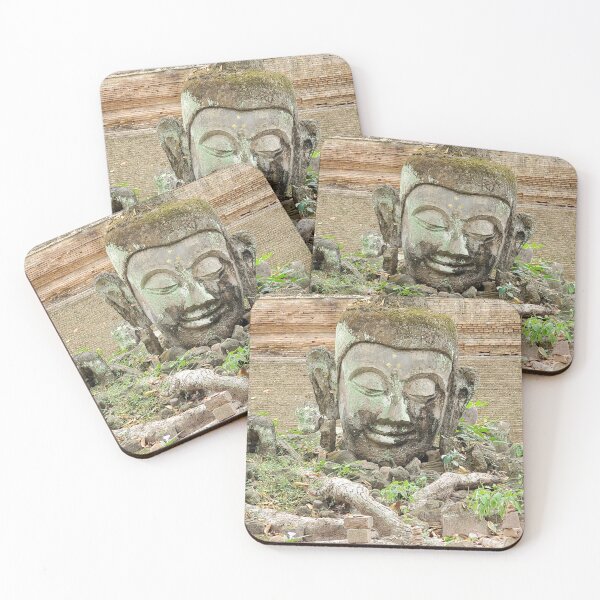 Item preview, Buddha in the ruins designed and sold by DriftwoodOilArt.