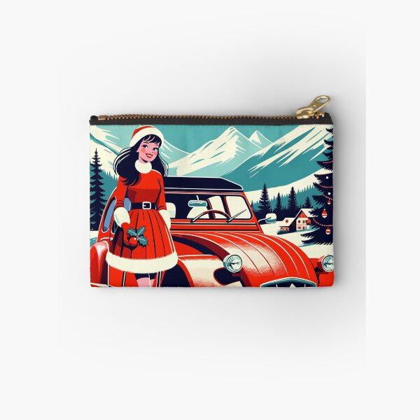 Item preview, Merry Christmas 2CV Santa-girl vintage sixties France designed and sold by Martymcflay.