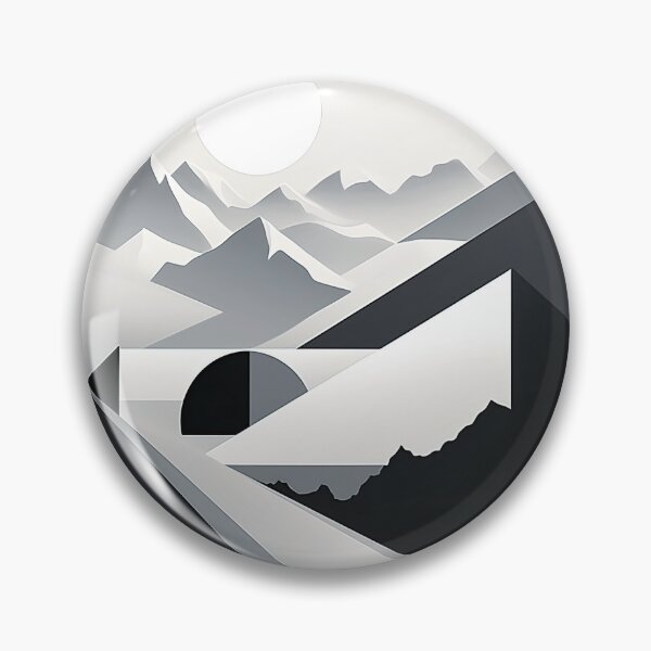 Item preview, Explore "Simplistic & Minimalistic Snowy Winter Alps" with Bauhaus Flair designed and sold by ArtificialGenes.