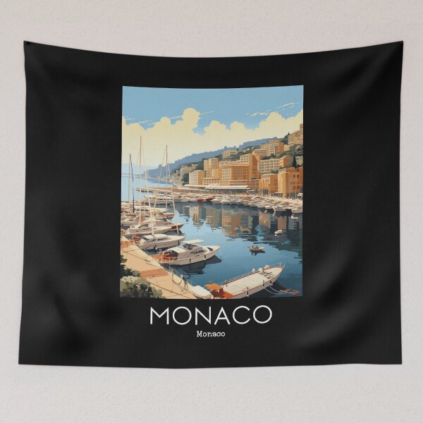 Item preview, A Vintage Travel Illustration of Monaco  designed and sold by GoodOldVintage.