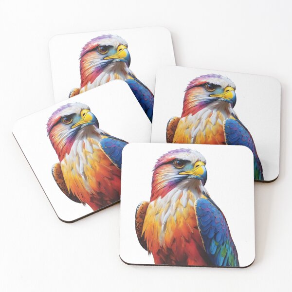 Item preview, Portrait of rainbow falcon designed and sold by Adams-apple-.
