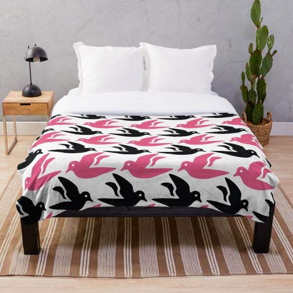 Aperçu de l'œuvre Paire d'oiseaux, rose et noir créée et vendue par Scopipodd.