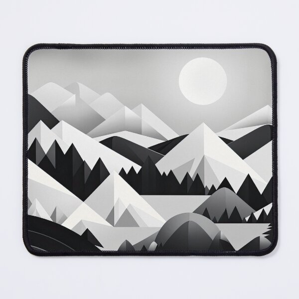 Item preview, Explore "Simplistic & Minimalistic Snowy Winter Alps" with Bauhaus Flair designed and sold by ArtificialGenes.
