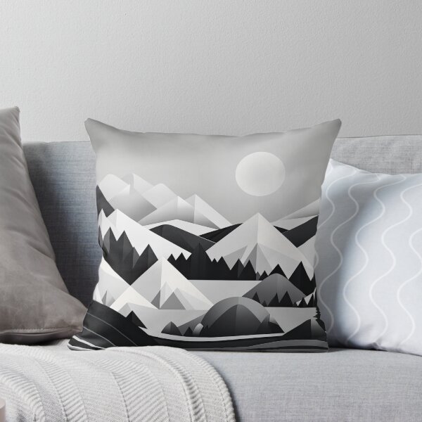 Item preview, Explore "Simplistic & Minimalistic Snowy Winter Alps" with Bauhaus Flair designed and sold by ArtificialGenes.
