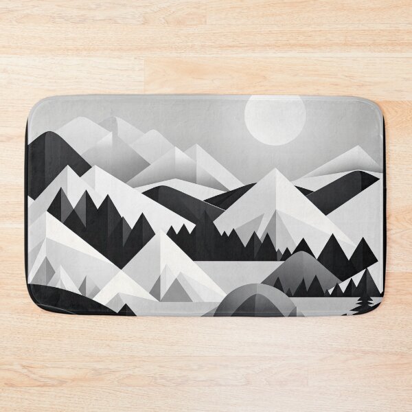 Artikelvorschau, Entdecken Sie "Simplistic & Minimalistic Snowy Winter Alps" mit Bauhaus-Flair entworfen und verkauft von ArtificialGenes.