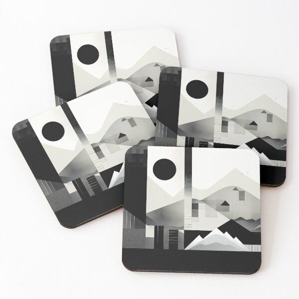 Item preview, Explore "Simplistic & Minimalistic Snowy Winter Alps" with Bauhaus Flair designed and sold by ArtificialGenes.
