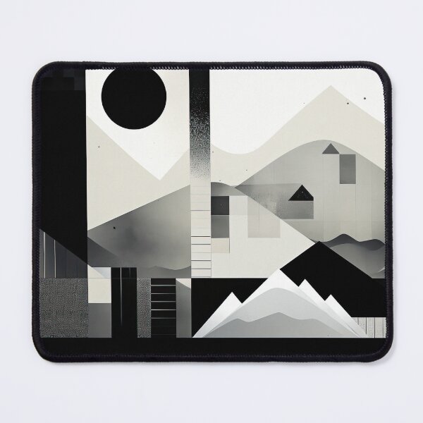 Item preview, Explore "Simplistic & Minimalistic Snowy Winter Alps" with Bauhaus Flair designed and sold by ArtificialGenes.