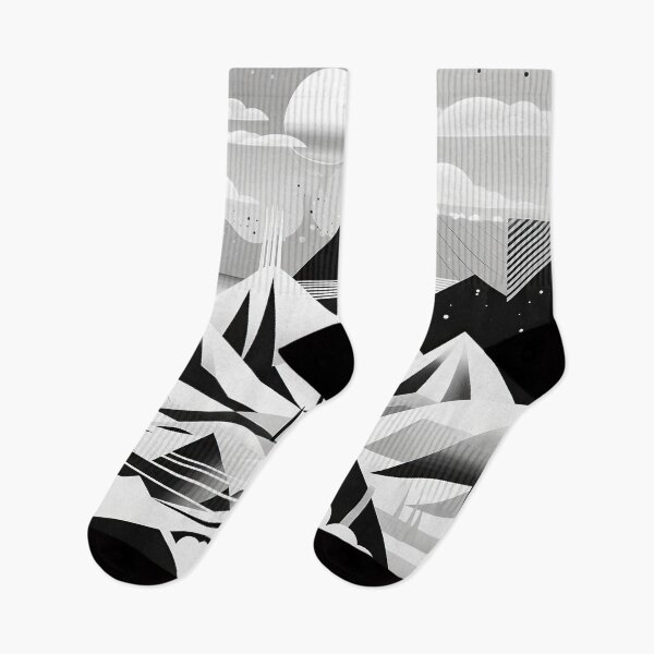 Artikelvorschau, Entdecken Sie "Simplistic & Minimalistic Snowy Winter Alps" mit Bauhaus-Flair entworfen und verkauft von ArtificialGenes.