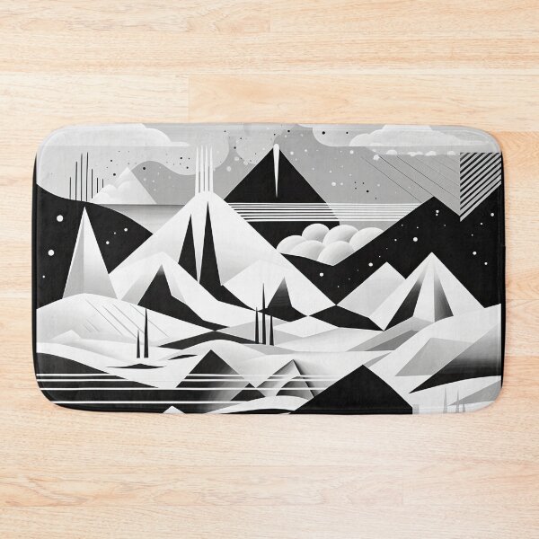 Artikelvorschau, Entdecken Sie "Simplistic & Minimalistic Snowy Winter Alps" mit Bauhaus-Flair entworfen und verkauft von ArtificialGenes.