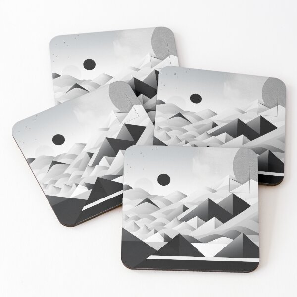 Item preview, Explore "Simplistic & Minimalistic Snowy Winter Alps" with Bauhaus Flair designed and sold by ArtificialGenes.