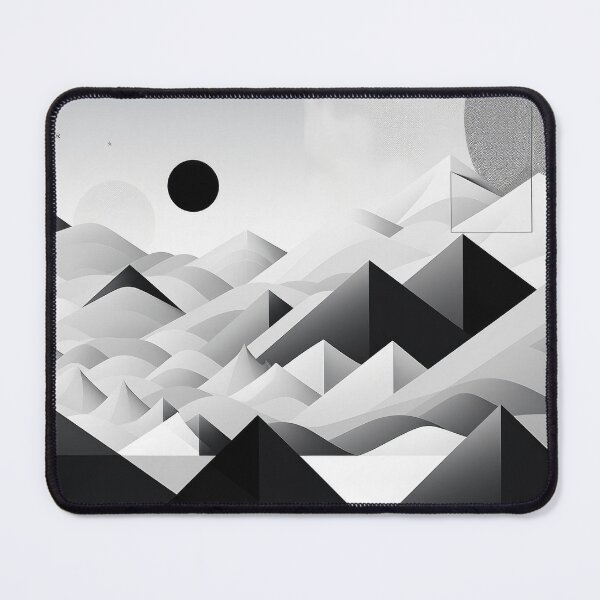 Item preview, Explore "Simplistic & Minimalistic Snowy Winter Alps" with Bauhaus Flair designed and sold by ArtificialGenes.