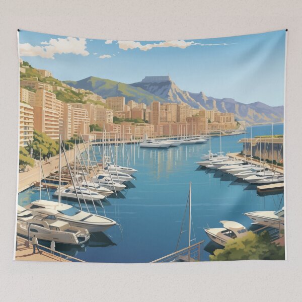Item preview, A Vintage Travel Illustration of Monaco  designed and sold by GoodOldVintage.
