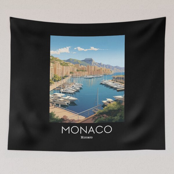 Item preview, A Vintage Travel Illustration of Monaco  designed and sold by GoodOldVintage.