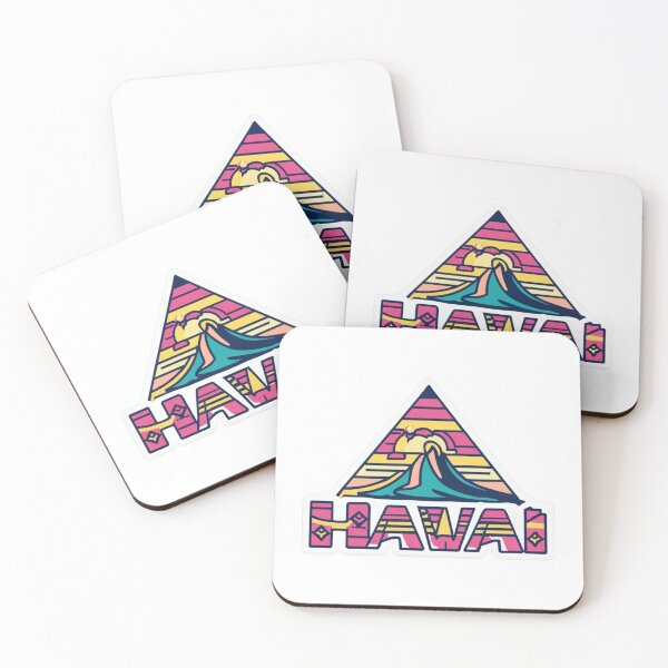 Item preview, Hawai with the Kīlauea volcano and a sunset | Drawing style designed and sold by CircinusStore.
