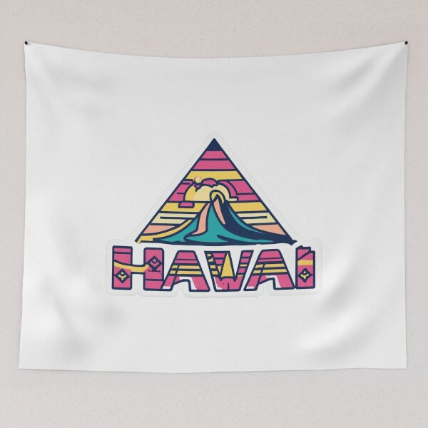 Item preview, Hawai with the Kīlauea volcano and a sunset | Drawing style designed and sold by CircinusStore.