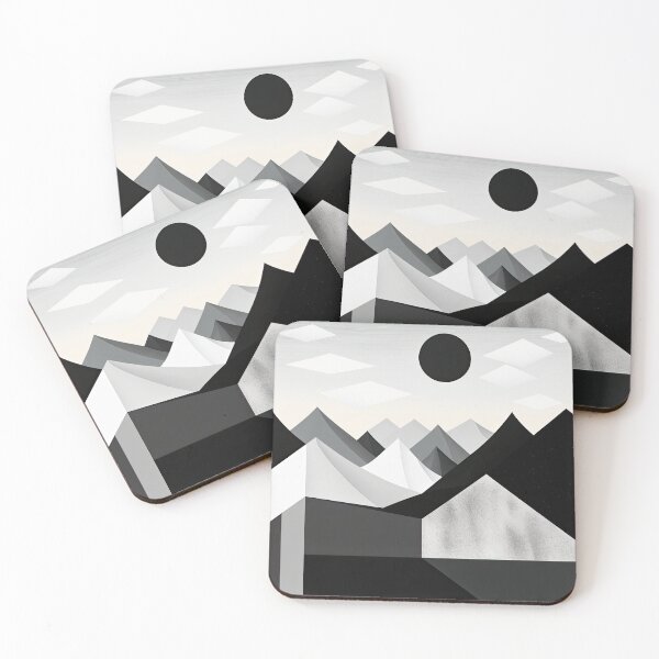 Artikelvorschau, Entdecken Sie "Simplistic & Minimalistic Snowy Winter Alps" mit Bauhaus-Flair entworfen und verkauft von ArtificialGenes.