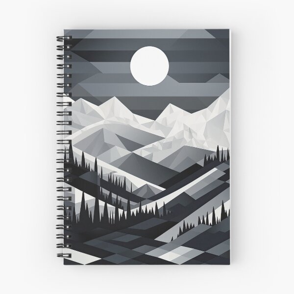 Item preview, Explore "Simplistic & Minimalistic Snowy Winter Alps" with Bauhaus Flair designed and sold by ArtificialGenes.