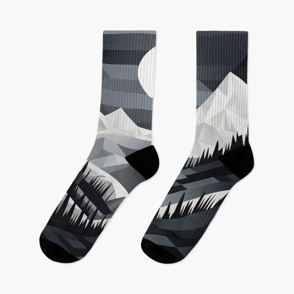 Item preview, Explore "Simplistic & Minimalistic Snowy Winter Alps" with Bauhaus Flair designed and sold by ArtificialGenes.