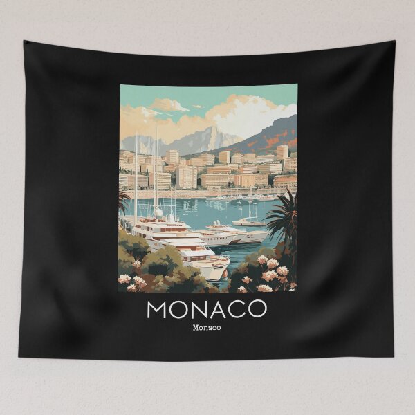 Item preview, A Vintage Travel Illustration of Monaco  designed and sold by GoodOldVintage.