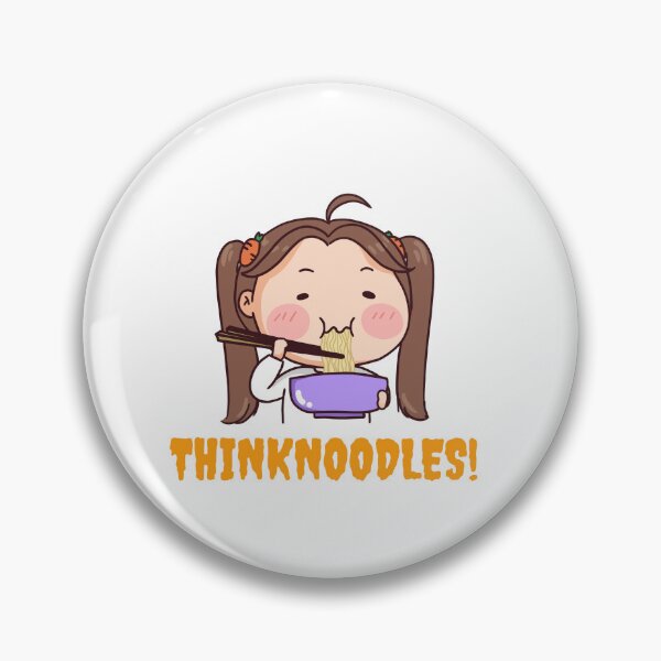 Item preview, Funny Cute Think Noodles, cutie girl eating noodles, Thinknoodles designed and sold by NaaEchDesign ⭐⭐⭐⭐⭐.