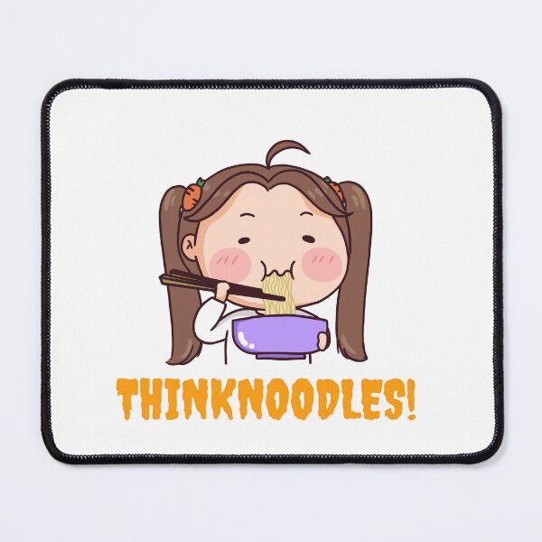Item preview, Funny Cute Think Noodles, cutie girl eating noodles, Thinknoodles designed and sold by NaaEchDesign ⭐⭐⭐⭐⭐.
