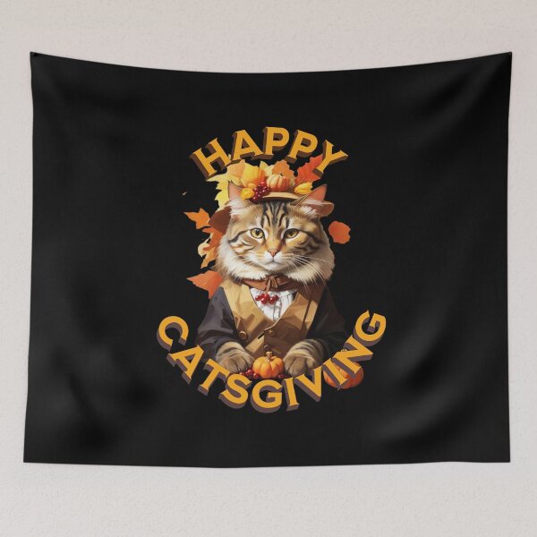 Item preview, Happy Catsgiving Thanksgiving Shirt for Cat Lovers designed and sold by Encore2wo.