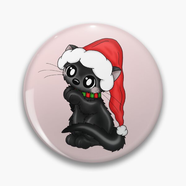 Item preview, cute chistmas santa black cat designed and sold by Pezi-Creation.