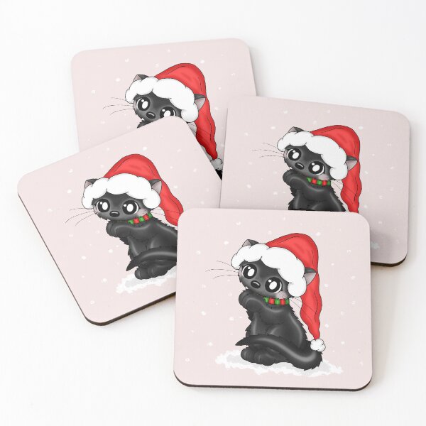 Item preview, cute chistmas santa black cat designed and sold by Pezi-Creation.
