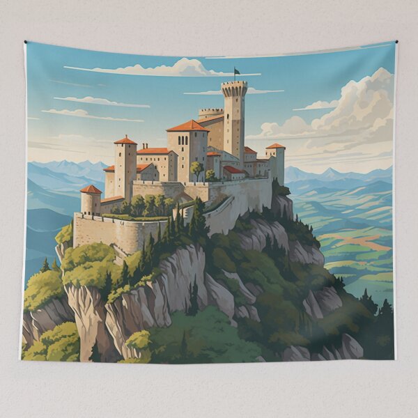 Item preview, A Vintage Travel Illustration San Marino designed and sold by GoodOldVintage.