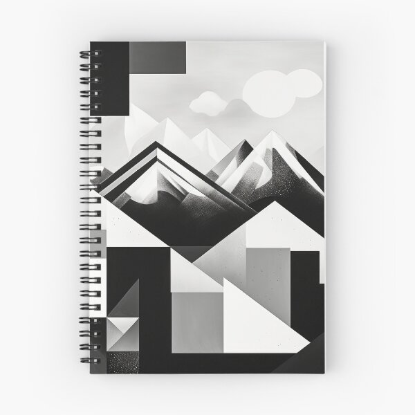Item preview, Explore "Simplistic & Minimalistic Snowy Winter Alps" with Bauhaus Flair designed and sold by ArtificialGenes.