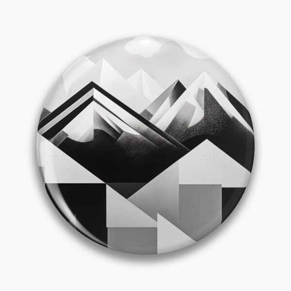 Item preview, Explore "Simplistic & Minimalistic Snowy Winter Alps" with Bauhaus Flair designed and sold by ArtificialGenes.