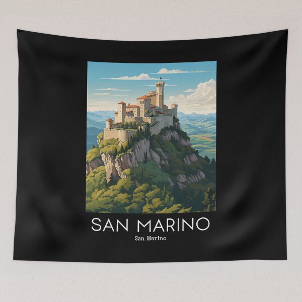 Item preview, A Vintage Travel Illustration San Marino  designed and sold by GoodOldVintage.