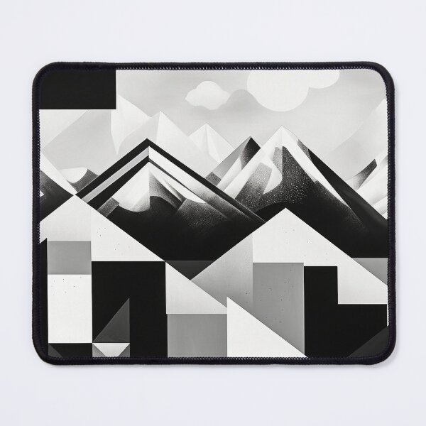Item preview, Explore "Simplistic & Minimalistic Snowy Winter Alps" with Bauhaus Flair designed and sold by ArtificialGenes.