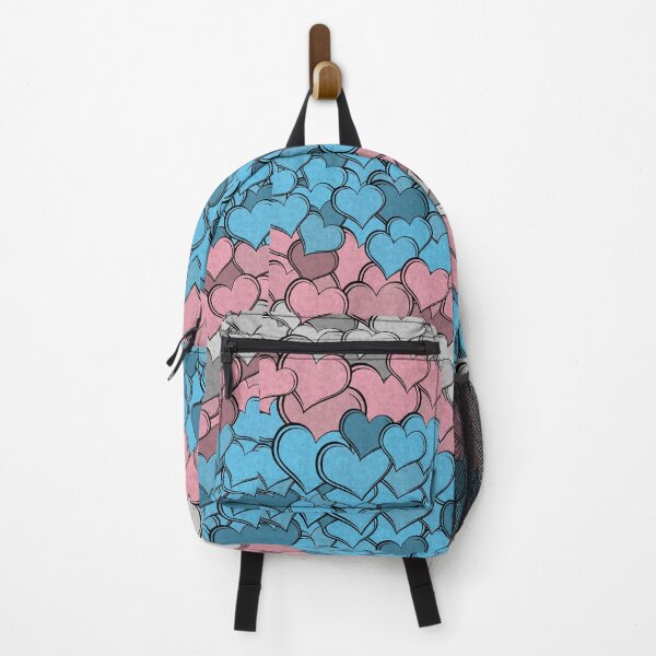 Item preview, Overlapping Hearts in Transgender Pride Flag Colors designed and sold by LiveLoudGraphic.