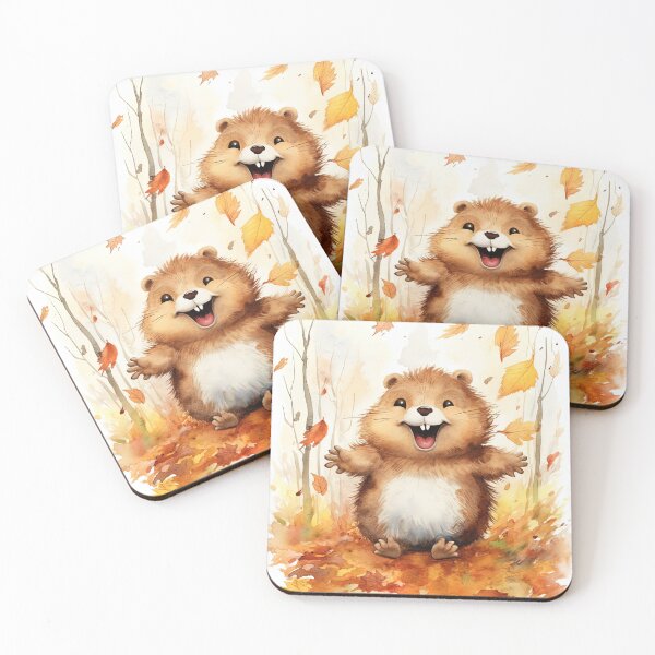 Item preview, Whimsical Autumn: Nature's Playtime - Beaver designed and sold by KieraJewel.