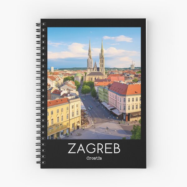 Item preview, A Vintage Travel Illustration of Zagreb - Croatia  designed and sold by GoodOldVintage.