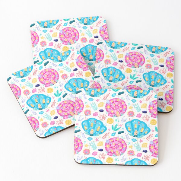 Item preview, Seashells Seamless Pattern designed and sold by OrangeMG.