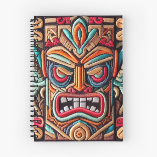 Item preview, Tiki with colorful flowers designed and sold by Cosmic-Carps.