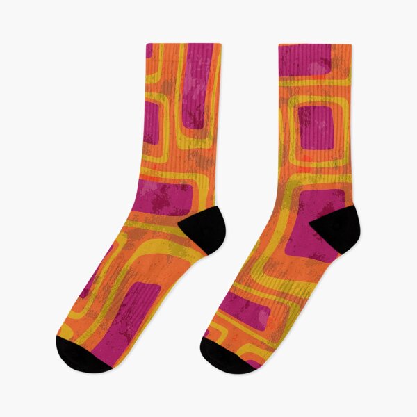 Item preview, Retro Mid Century Modern Abstract Composition 758 Orange Pink and Yellow designed and sold by tonymagnerart.