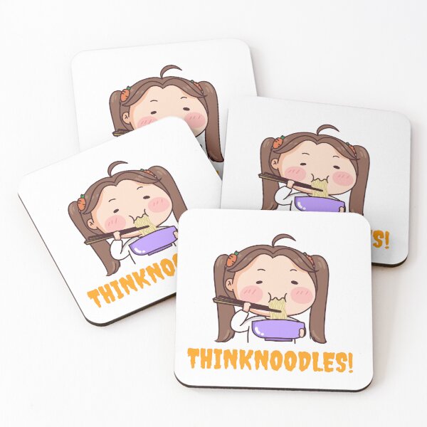 Item preview, Funny Cute Think Noodles, cutie girl eating noodles, Thinknoodles designed and sold by NaaEchDesign ⭐⭐⭐⭐⭐.