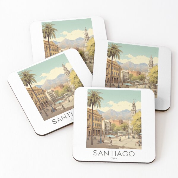 Item preview, A Vintage Travel Illustration of Santiago - Chile  designed and sold by GoodOldVintage.